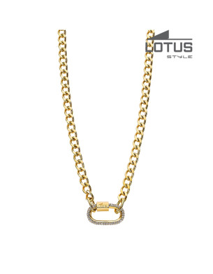 LOTUS STYLE WOMEN'S STAINLESS STEEL NECKLACE